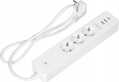 Picture of Orno ORNO TUYA EXTENSION CORD 3 SOCKETS WITH GROUNDING 2x USB SMART WI-FI WHITE