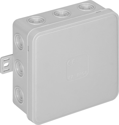 Picture of Orno Puszka n/t CLICK, IP54, 12 przepustów, 100x100x41mm, szara,OR-JB-13804/G