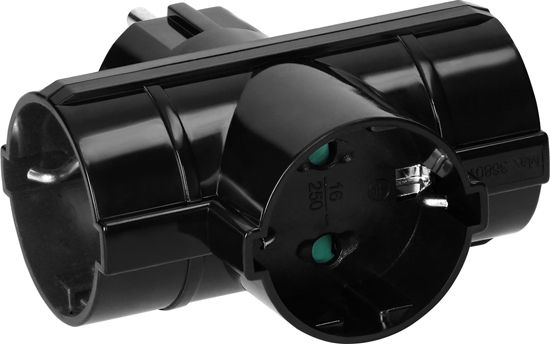 Picture of Orno Rozganik Orno OR-AE-13184(GS)/B 3x2P+Z Schuko czarny