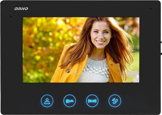 Изображение Orno Wideo monitor bezsuchawkowy, kolorowy, LCD 7", do zestawu z serii CERES, otwieranie bramy, czarny