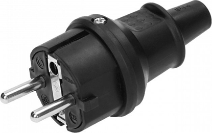 Picture of Orno Wtyczka Uni-Schuko mini, czarna, IP44, 16A, 230V, 25 sztuk