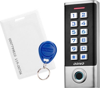 Изображение Orno Zamek szyfrowy hermetyczny z czytnikiem kart i breloków zblieniowych oraz czytnikiem linii papilarnych, IP68, 1 przekanik 3A