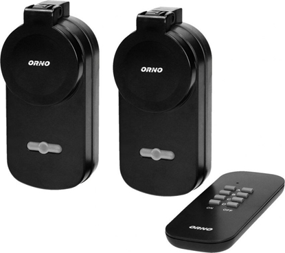 Изображение Orno Zestaw bezprzewodowych gniazd sterowanych pilotem 2+1, IP44 , wersja Schuko