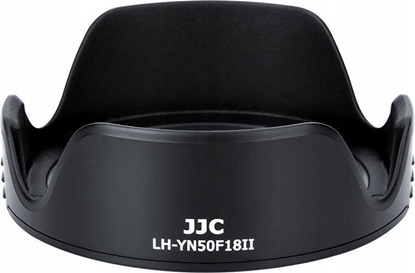Изображение Osona na obiektyw JJC Osona Przeciwsoneczna Tulipan na Obiektyw Yongnuo YN 50 mm 50mm f/1.8 II / LH-YN50F18II Czarny