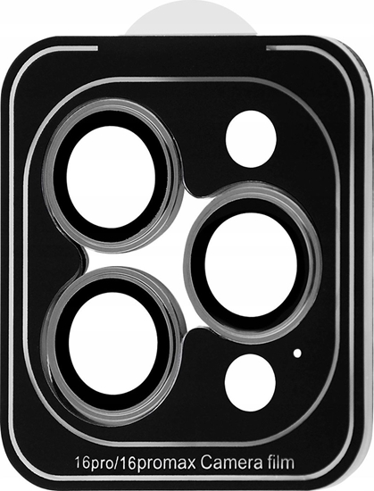 Изображение Osona Szko Hartowane 9h Na Obiektyw Aparat Do Iphone 16 Pro / 16 Pro Max - Czarny / Cppaip16pm01