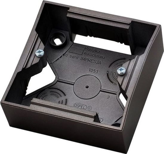 Picture of Ospel ARIA Puszka instalacyjna pojedyncza czarny metalik PNP-1U/33