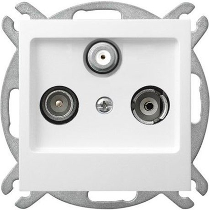 Picture of Ospel Gniazdo antenowe AS RTV-DATA kocowy biay (GPA-GD/m/00)