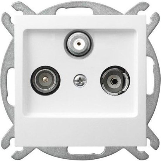 Picture of Ospel Gniazdo antenowe AS RTV-DATA kocowy biay (GPA-GD/m/00)