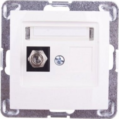 Attēls no Ospel IMPRESJA Gniazdo antenowe pojedyncze typu F ecrue GPA-1Y/m/27 - GPA-1YF/m/27