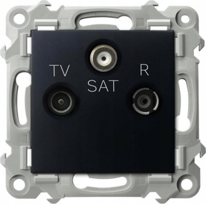 Attēls no Ospel Gniazdo RTV-SAT Ospel Szafir GPA-ZS/m/33 kocowe czarny metalik