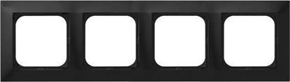 Picture of Ospel IMPRESJA Ramka poczwórna czarny metalik R-4Y/33