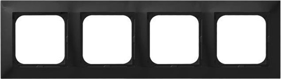 Изображение Ospel IMPRESJA Ramka poczwórna czarny metalik R-4Y/33
