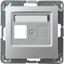 Изображение Ospel Obudowa gniazda Ospel Impresja GPK-1Y/p/18 pojedynczego typu Keystone prosta srebro