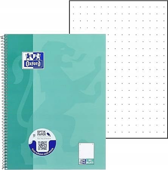Изображение Oxford 400132378 notatnik A4 80 ark. Niebieski, Zielony