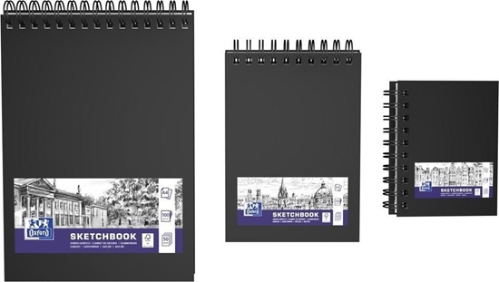 Изображение Oxford Szkicownik SKETCHBOOK podwójna spirala A4 50k 100g czarny 400152648 OXFORD