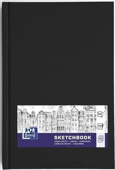 Изображение Oxford Szkicownik SKETCHBOOK szyty A6 96k 100g czarny 400152626 OXFORD