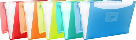 Изображение Oxford Teczka harmonijkowa Urban A4+ 8 przegródek przejrzysty mix 400147019 OXFORD