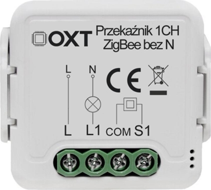 Attēls no OXT Modu OXT mini przekanik 1 obw. bez N ZigBee TUYA