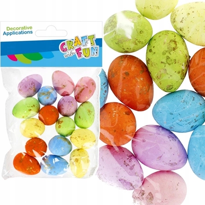 Attēls no OZDOBA WN JAJKA STYROP 35 16SZT MIX KOL 12/14