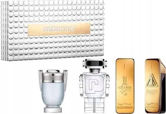 Изображение Paco Rabanne SET MINIATUR PACO RABANNE One Million EDT 5ml + One Million Elixir Intense EDP 5ml + Invictus EDT 5ml + Phantom EDT 5ml