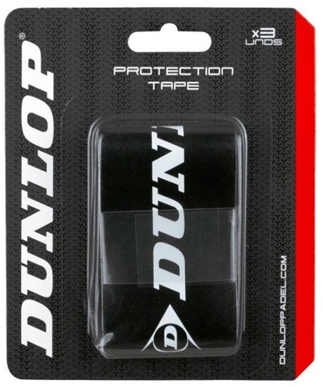 Picture of Padel racket protective tape DUNLOP  blister 3 pcs black/white