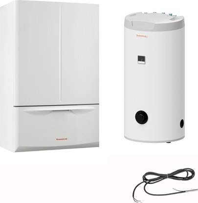 Picture of Pakiet 1-fun.kondens. wersja standard - kocio EXTRA 24 + zasobnik UBS125V3 + sonda kontaktowakoty wiszce