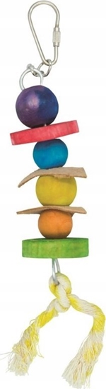 Picture of Panama Pet Panama Pet wiszca zabawka z drewna, skóry, sznurka, 21 cm