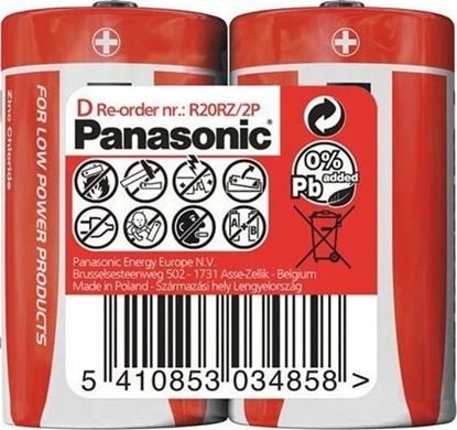 Picture of Panasonic Baterie / akumulatory FOTO <<<< Panasonic-aparaty cyfrowe, Baterie Panasonic R20RZ | 2 szt. | shrink pack (R20RZ/2P) - C0005049
