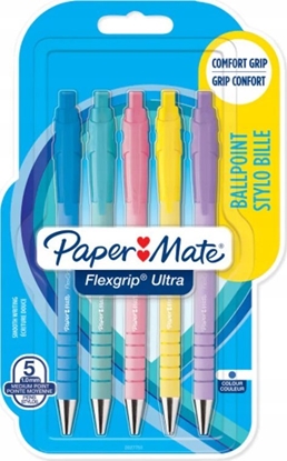 Picture of Paper Mate PAPER MATE Kugelschreiber Flexgrip Ultra Pastel. M blau  5er Blister