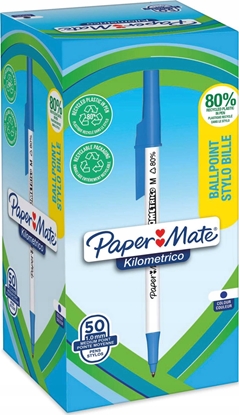 Picture of Paper Mate PAPER MATE Kugelschreiber Kilometrico Reycled M Blau 50er Faltschachtel