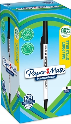 Picture of Paper Mate PAPER MATE Kugelschreiber Kilometrico Reycled M schwarz 50er Faltschachtel