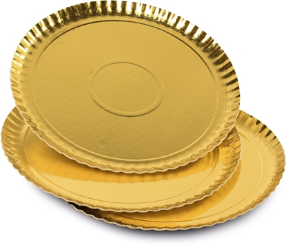 Attēls no Papira paplates zelta krasa komplekts 3 gab. Easy Bake O 31 cm 8006043008524