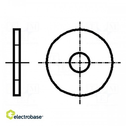 Picture of Paplāksne | apaļš | M4 | D=12mm | h=1mm | A2 nerūsējošais tērauds | DIN: 9022