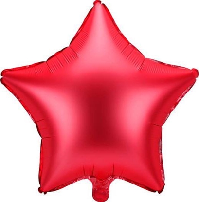 Изображение Party Deco Balon foliowy gwiazdka 48cm czerwony