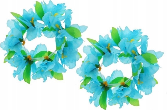 Изображение Party Deco Bransoletki hawajskie niebiesko-zielone 2szt