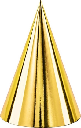 Изображение Party Deco Czapeczki zote - 6 szt. uniwersalny (42299-uniw) - 42299-uniw
