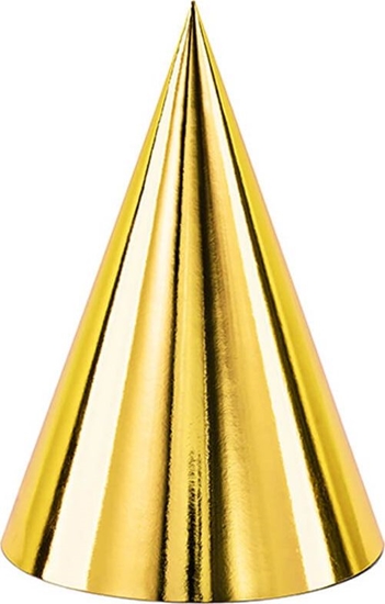 Изображение Party Deco Czapeczki zote - 6 szt. uniwersalny (42299-uniw) - 42299-uniw