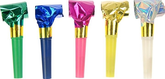 Изображение Party Deco Gwizdki holograficzne, mix, 20 szt. uniwersalny