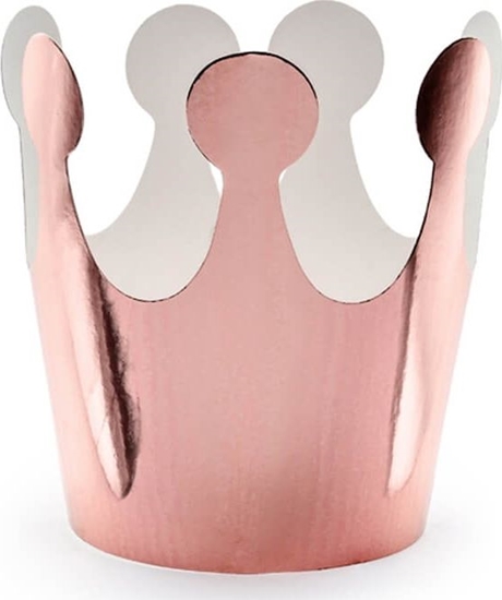 Изображение Party Deco Korona Party róowe zoto - 6 szt. uniwersalny