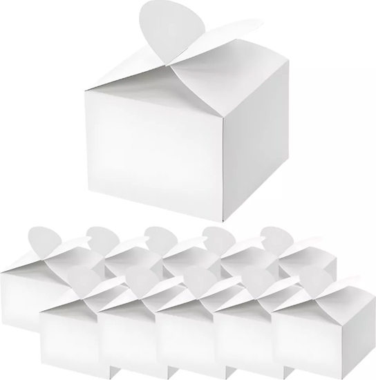 Изображение Party Deco Pudeeczka serce biae 6x5x6cm 10szt