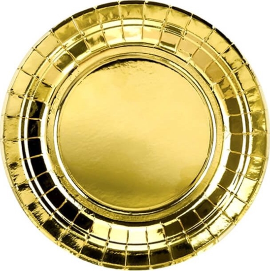 Изображение Party Deco Talerzyki zote - 18 cm - 6 szt. uniwersalny (37785-uniw) - 37785-uniw