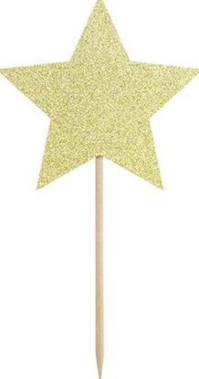 Picture of Party Deco Topper, gwiazdki, zote, 11,5 cm, 6 szt uniwersalny