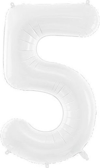 Picture of PartyDeco Balon foliowy 5 86cm biay