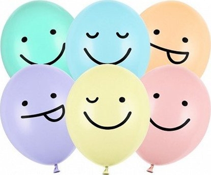 Attēls no PartyDeco Balony lateksowe zabawna buka pastelowe 50szt