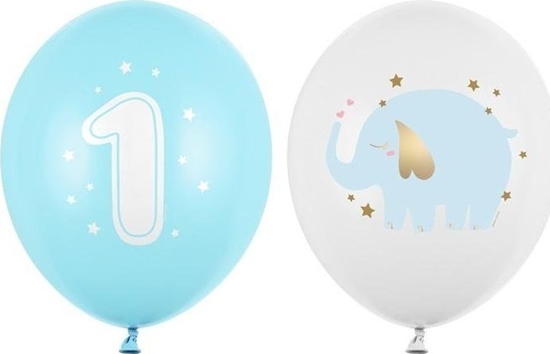 Picture of PartyDeco Balony Pastel Light Blue Roczek 30cm 50szt