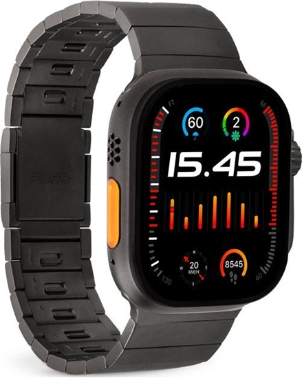 Picture of Puro Puro TITAN Stainless Steel Apple Watch Band 42/44/45/49mm - Black