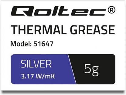 Изображение Pasta termoprzewodzca Qoltec Silver 5g (51647)