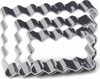 Picture of Patisse 3-czciowy zestaw prostoktnych foremek do ciastek ze stali nierdzewnej - Patisse