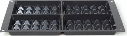 Attēls no Patisse forma do wafli 29 x 17 cm czarny silikon 4 przedziay