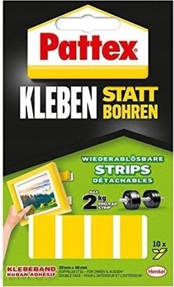 Attēls no Pattex Pattex Kleben statt Bohren, Klebestrips, ablösbar, 10 ST